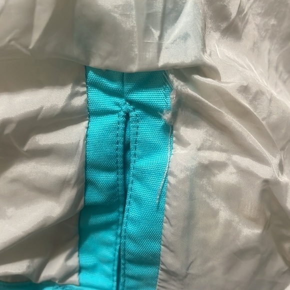 Merrell Long Jacket L Women Bright Blue/turquoise Nylon Snaps Full Zip Lined - Picture 11 of 11